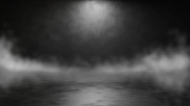 fondo borroso abstracto con humo. renderizado 3d - materia oscura fotografías e imágenes de stock